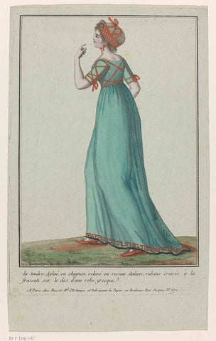 Collection devoted to the fashions of men and women, 1783-1813, No. 178 : La tendre Aglaé, en chignon (...)., anonymous, 1783 - 1813 Canvas Print