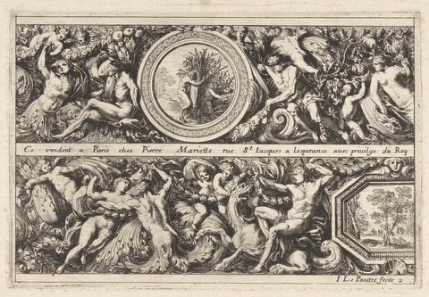 Two friezes, Jean Lepautre, c. 1664 Canvas Print