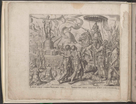 Nebuchadnezzar accuses Sadrach, Mesach and Abednego, Philips Galle, 1565 Canvas Print