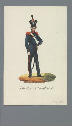 Schutter Artillerist, Albertus Verhoesen (attributed to), 1835 - 1850 Canvas Print