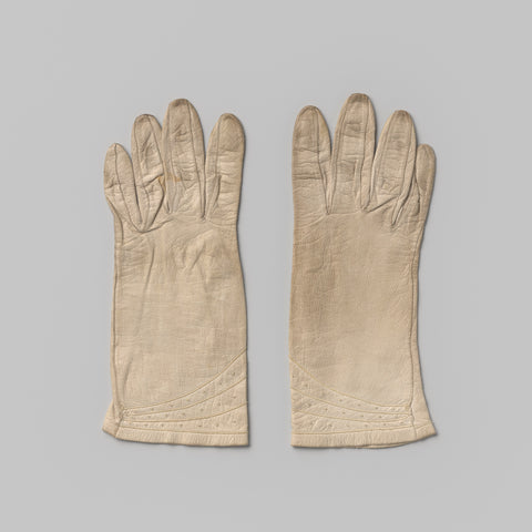 White glazed leather glove, anonymous, c. 1930 - c. 1940 Canvas Print