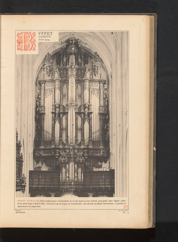 Organ in the St. John's Cathedral in Den Bosch, anonymous, c. 1881 - in or before 1889 Canvas Print