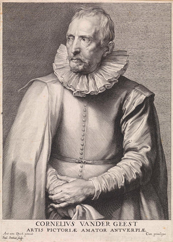 Portret van Cornelis van der Geest, Paulus Pontius, 1616 - 1657 Canvas Print