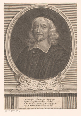 Portrait of Jean Daillé, Etienne Desrochers, c. 1726 Canvas Print