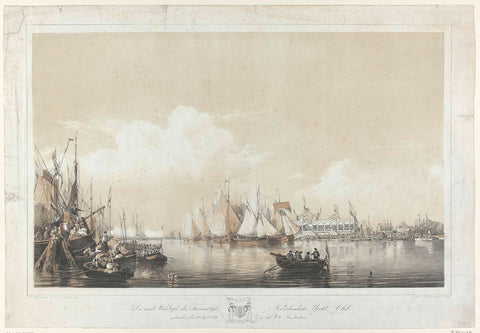 The first Competition of the Royal Dutch Yacht-Club, held on 10 Sept.r 1846 on the IJ in Amsterdam, Frans Arnold Breuhaus de Groot, 1846 Canvas Print