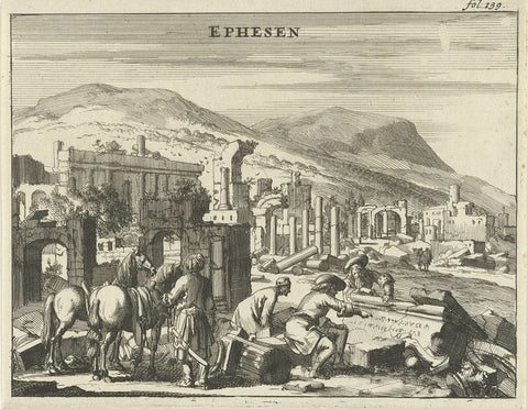 View of Ephesus, Jan Luyken, 1689 Canvas Print