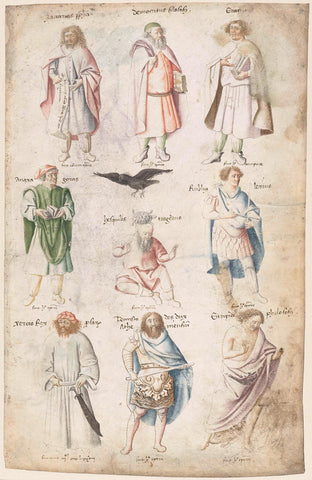 Nine Men of Antiquity, Barthélémy d'Eyck, c. 1440 Canvas Print