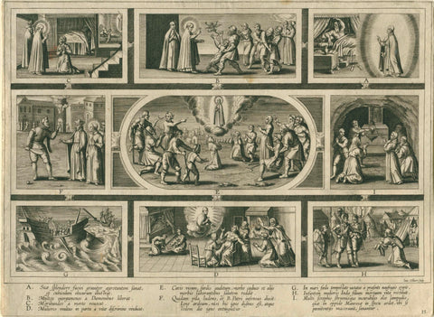 Miracles of Ignatius, Jan Collaert (II), 1610 Canvas Print