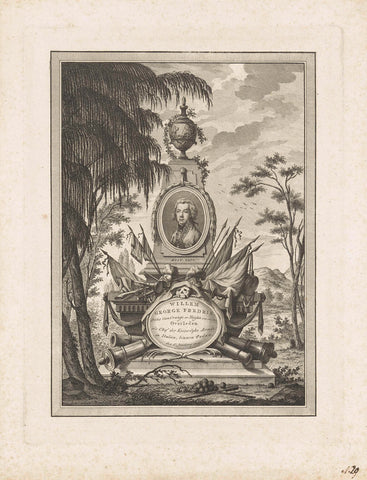 Tomb monument for Prince Frederick, 1799, anonymous, 1799 Canvas Print