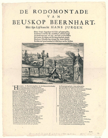 Spotprent op de bisschop van Munster na het mislukte beleg van de stad Groningen, 1672, anonymous, 1672 Canvas Print