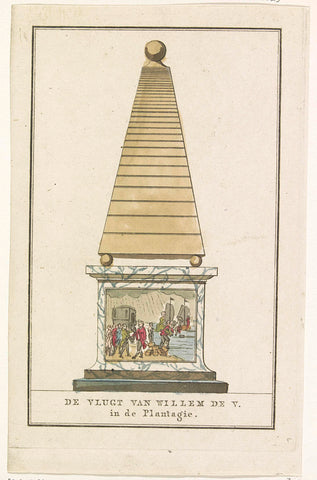 Flight of William V, decoration in the Plantation, 1795, Noach van der Meer (II) (possibly), 1795 Canvas Print