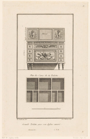 Toilettafel, of Saint-Morien, 1784 - 1785 Canvas Print