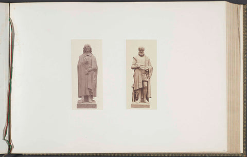 Plaster models for sculptures on the Palais du Louvre: left 