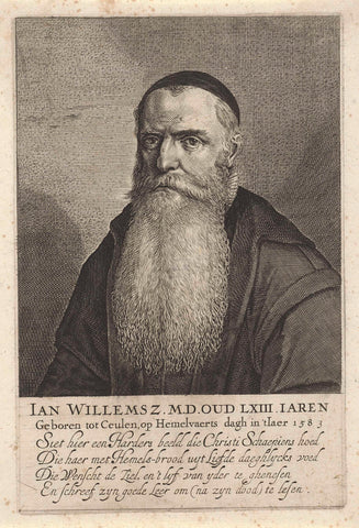 Portrait of the preacher and physician Jan Willemsz., Salomon Savery, 1646 Canvas Print