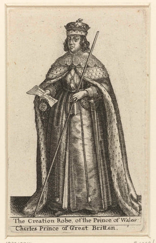 Ceremoniële kledij van een Engelse prins, Wenceslaus Hollar, 1662 Canvas Print