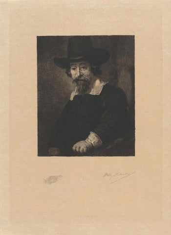 Portrait of a man, probably Dr. Ephraim Hezekiah Bueno, Willem Steelink (II), 1888 - 1891 Canvas Print