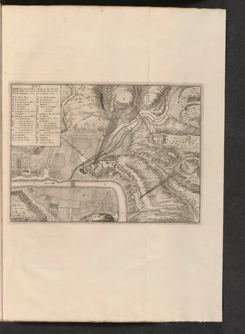 Map of shelling and capture of Huy, 1703, Jan van Call (II), 1729 Canvas Print