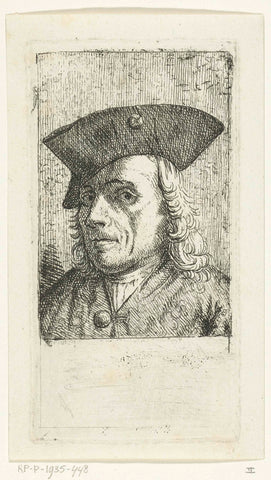 Self-portrait of artist Cornelis van den Berg, Cornelis van den Berg, 1759 Canvas Print