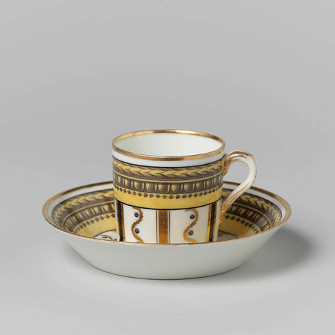 Cup and saucer, Royal Porcelain Factory Dommer & Co., c. 1809 - c. 1814 Canvas Print