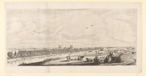 Parade of the procession with Maria de Médicis along the Haarlemmerweg (plate no. 1), 1638, Salomon Savery, 1638 Canvas Print