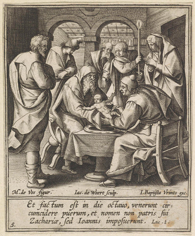 Circumcision of John the Baptist, Jacob de Weert, 1580 - 1600 Canvas Print