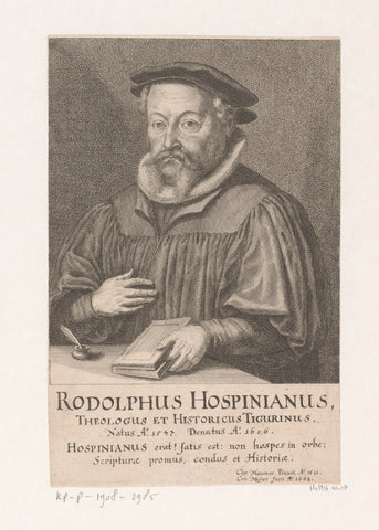 Portrait of Rodolphus Hospinianus, Conrad Meyer, 1662 Canvas Print