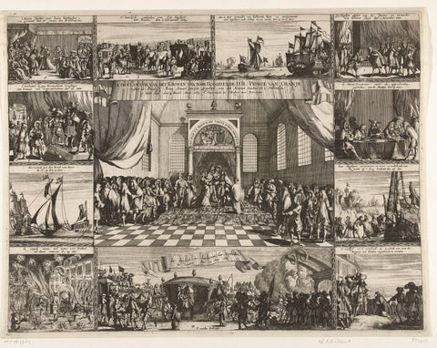 Proclamation of the offering of the crown of England to the Prince and Princess of Orange, 1689, Johannes Jacobsz van den Aveele, 1689 Canvas Print