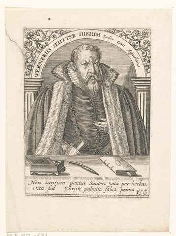 Portrait of Werner Seuter, Theodor de Bry, 1669 Canvas Print