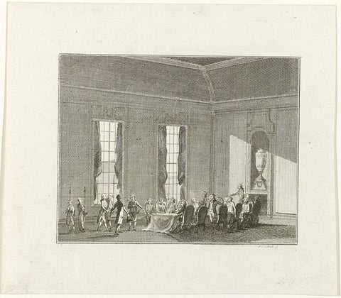 Joan Derk van der Capellen appears at the meeting of Knighthood and Cities in Overijssel, 1782, Mathias de Sallieth, 1787 Canvas Print