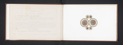 Six images of commemorative medals in honour of William II of the Netherlands and the Duke of Wellington, Willem Matla, 1865 Canvas Print