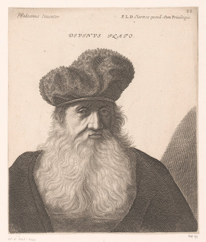 Portrait of Plato, Jerôme David (attributed to), 1615 - 1647 Canvas Print