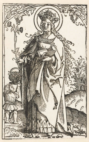 Saint Dorothea, Hans Springinklee, 1519 - 1520 Canvas Print