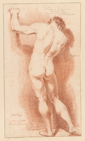 Standing male nude, seen on the back (1st prize 1771), Cornelis Buys, 1771 Canvas Print