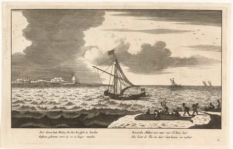 The Whale is Slain on Land, 1682, Abraham de Blois, 1682 Canvas Print