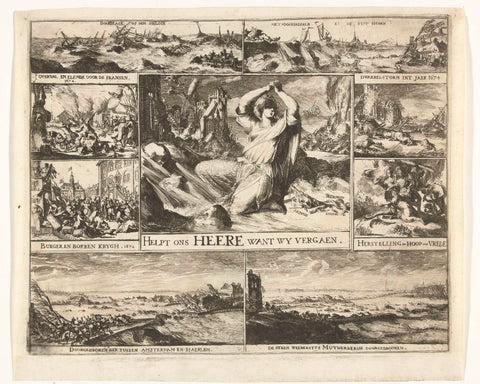 Complaint about the disaster in the Republic between 1672 and 1675, Romeyn de Hooghe, 1675 Canvas Print