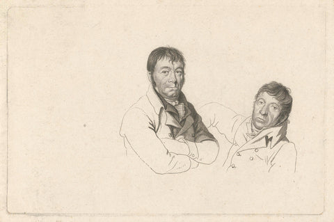 Portraits of Dirk Versteegh and Hendrik de Flines, Jacob Ernst Marcus, 1814 Canvas Print