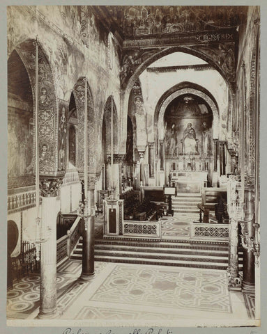 No. 460 Palermo. Cappella Palatina - interno., Giuseppe Incorpora, c. 1893 - c. 1903 Canvas Print