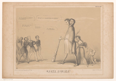 Cartoon with a two-headed monster, John Doyle, 1846 Canvas Print