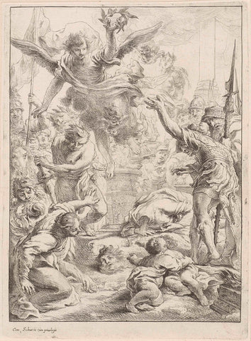 Martyrdom of a saint, Cornelis Schut (I), 1618 - 1655 Canvas Print