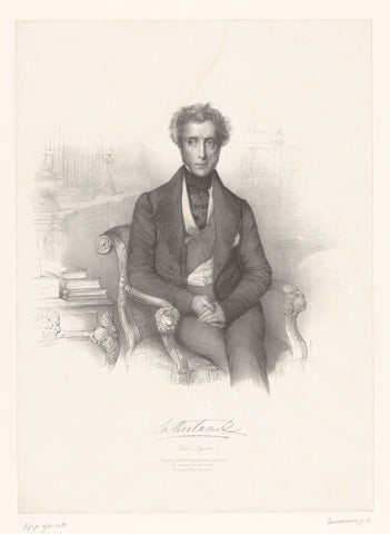 Portret van George Sutherland-Leveson-Gower, Émilien Desmaisons, 1841 Canvas Print