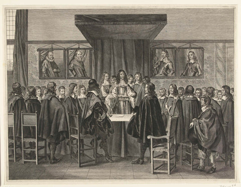 King Charles II of England addresses the standing members of the States-General, 1660, Theodor Matham, 1660 Canvas Print