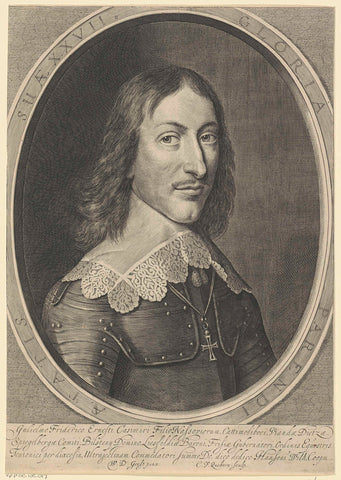 Portret van Willem Frederik, graaf van Nassau-Dietz, Crispijn van den Queborn, 1640 - 1645 Canvas Print