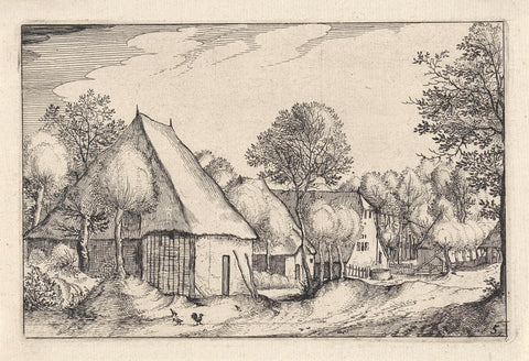 Farm, Claes Jansz. Visscher (II), 1612 Canvas Print