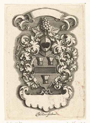 Coat of arms of Jean Rulant, Michiel le Blon, c. 1611 - c. 1625 Canvas Print