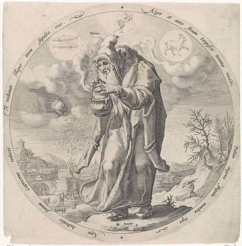 Winter (Hyems), Jacob Matham, 1601 - 1652 Canvas Print