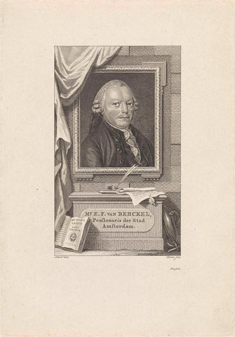 Portrait of Engelbert François van Berckel, Reinier Vinkeles (I), 1787 Canvas Print