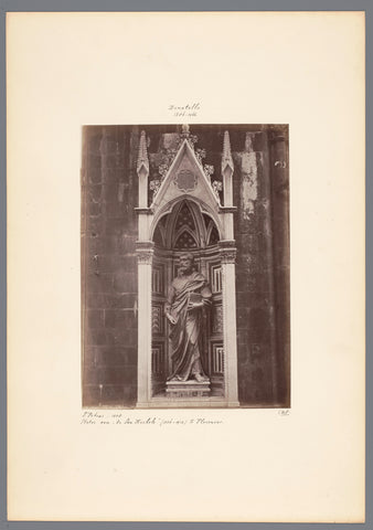 Sculpture of Peter probably made by Donatello for the Orsanmichele in Florence, anonymous, c. 1875 - c. 1900 Canvas Print