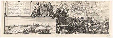 Map of the siege of Diksmuide (sub-sheet), 1647, anonymous, 1647 Canvas Print