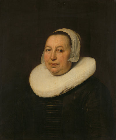 Maria Pietersdr de Leest (d. 1652), Wife of Samuel van Lansbergen, Bartholomeus van der Helst, 1646 Canvas Print