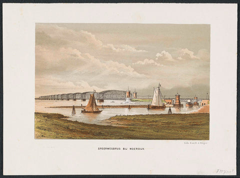 Moerdijk bridge, 1871, anonymous, 1872 - 1874 Canvas Print